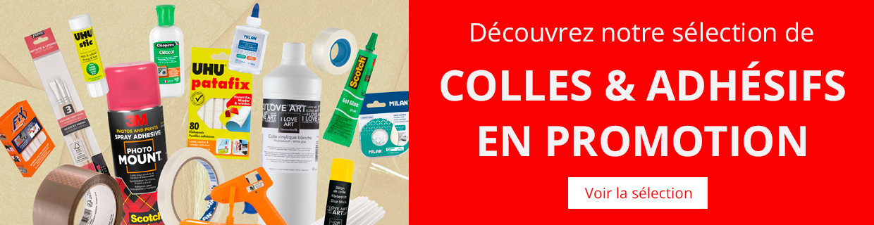 Les colles et adhésifs en promotion !